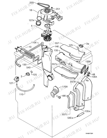 Взрыв-схема стиральной машины Juno WT8013 - Схема узла Dryer 265